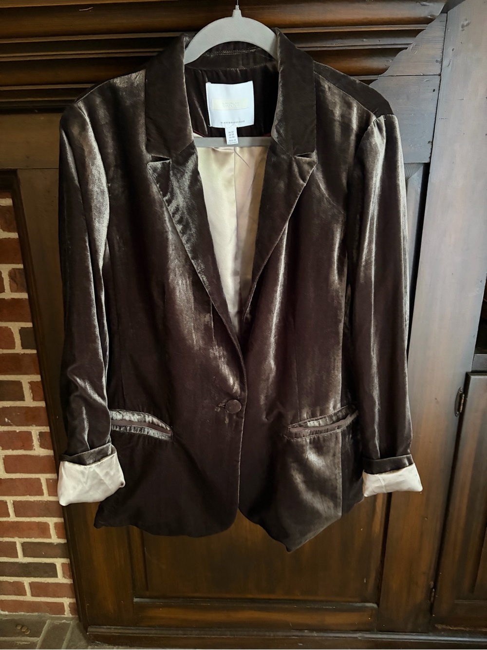 Anthropologie velvet jacket size 14